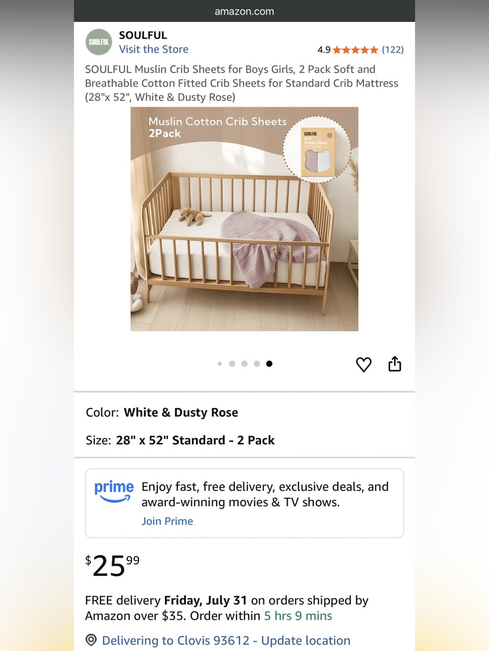 Blue & sage Muslin Crib Sheets - 2 Pack